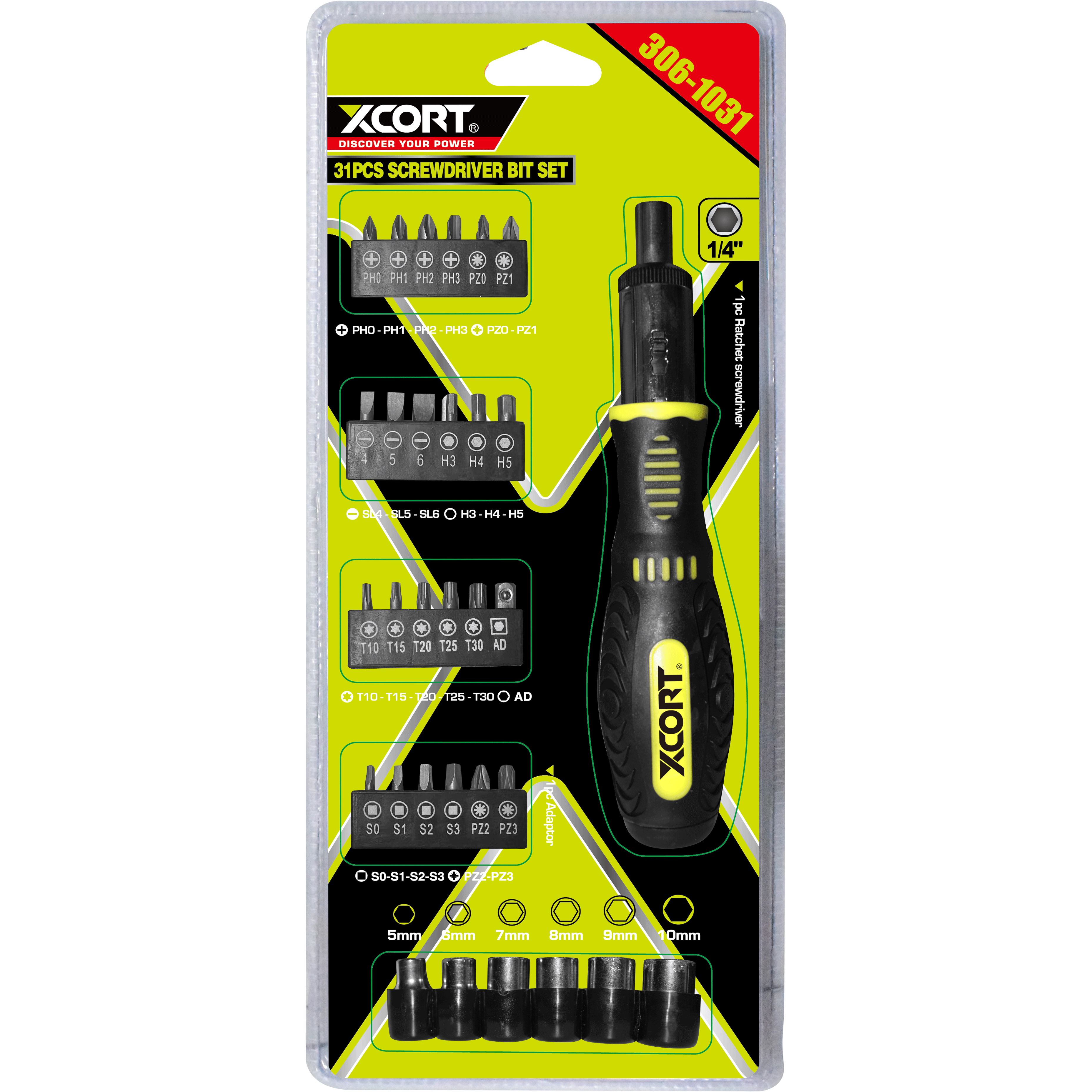 31PCS SCREWDRIVER BIT SET