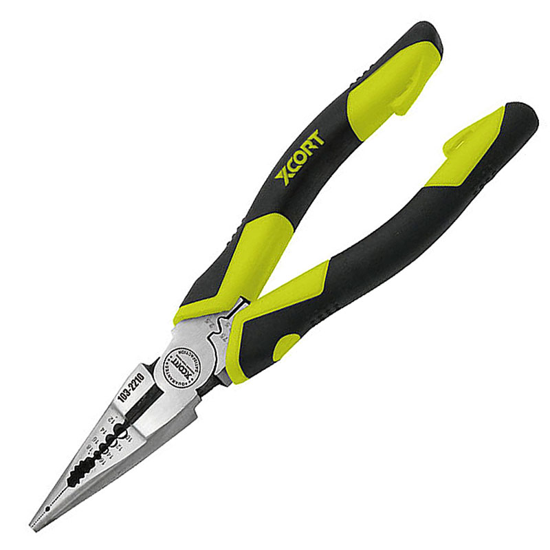 8"MULTI-FUNCTIONAL ECCENTRIC WIRE STRIPPING POINTED-NOSE PLIERS